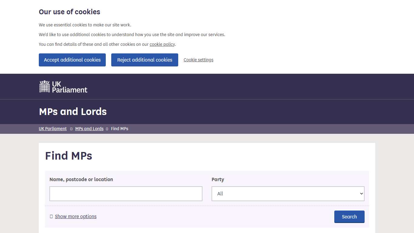 Find MPs - MPs and Lords - UK Parliament